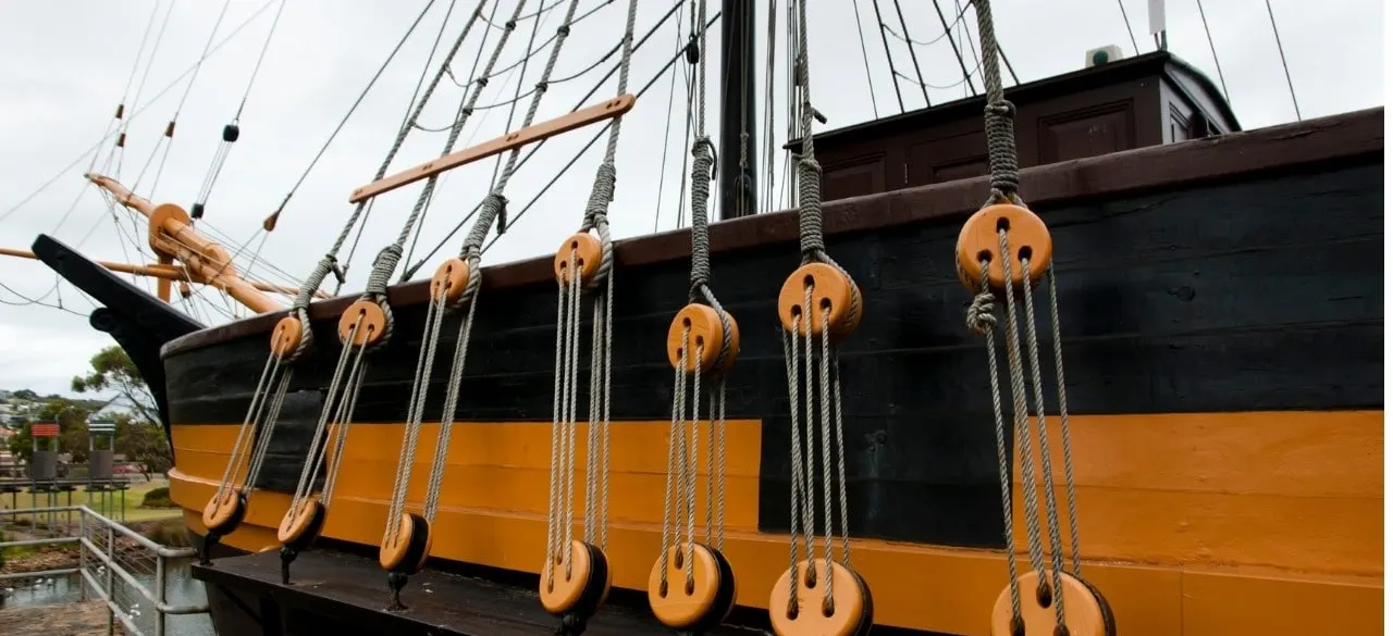 The Brig Amity, a full-size replica sailing ship at the Museum of the Great Southern in Albany