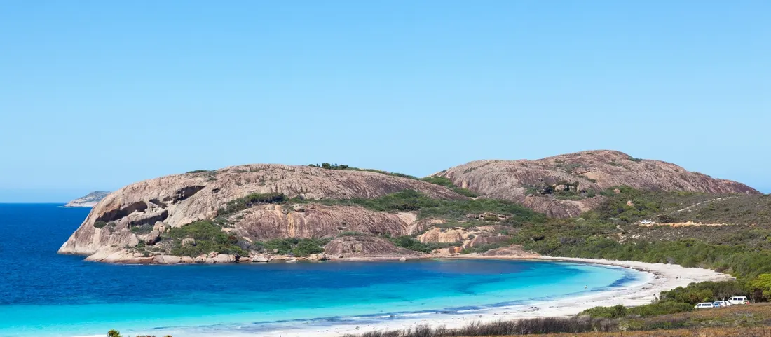 A curved white-sand bay backed by granite headlands at Cape Le Grand near Esperance